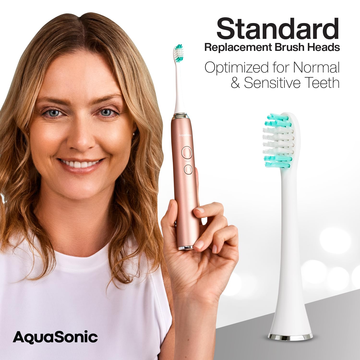 AquaSonic detalle de cerdas DuPont que ofrece limpieza suave y duradera
