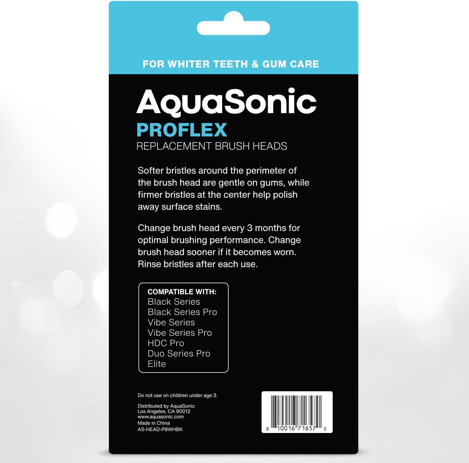 AquaSonic uso en baño mostrando reemplazo fácil y rutina de higiene