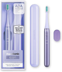 Aquasonic Icon vista frontal Lilac con diseño elegante y compacto