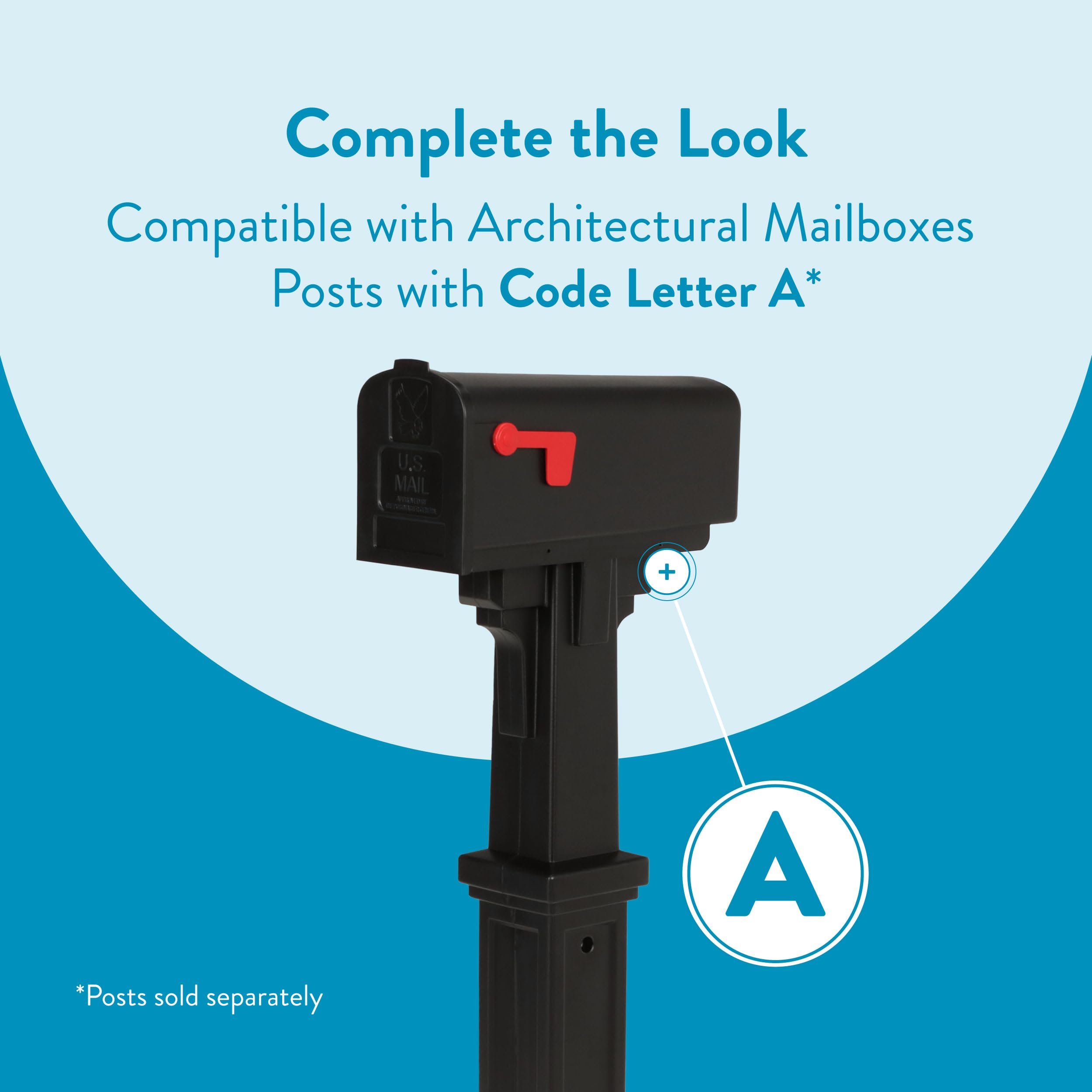 ARCHITECTURAL MAILBOXES comparación de tamaño con paquete pequeño, confirma capacidad diaria