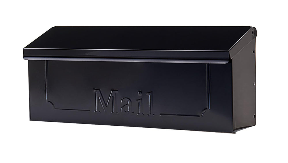 ARCHITECTURAL MAILBOXES vista frontal del Townhouse negro resistente