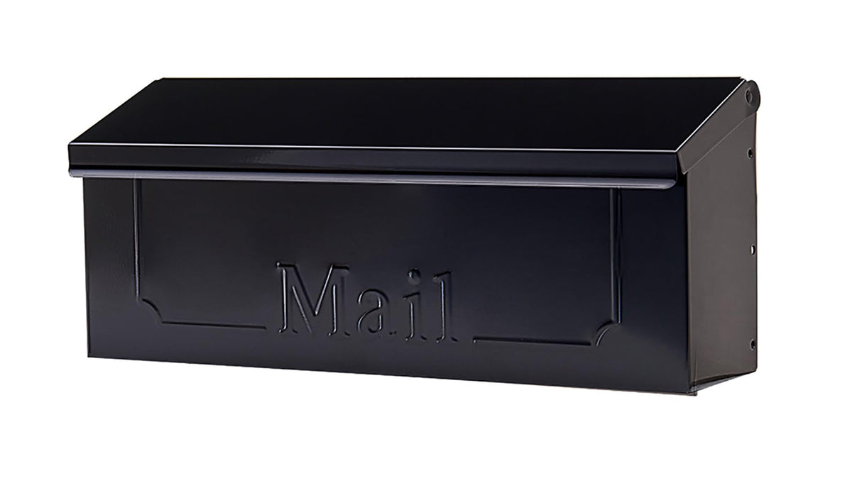 ARCHITECTURAL MAILBOXES vista frontal del Townhouse negro resistente