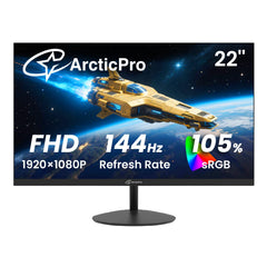 ArcticPro vista frontal del monitor 22 pulgadas con imagen nítida y colores vivos