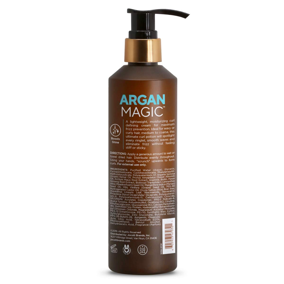 Argan Magic textura cremosa enfocada, facilita definición y deslizamiento