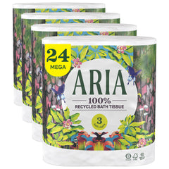 Aria frontal del paquete 24 rollos mostrando eco-beneficio y cantidad