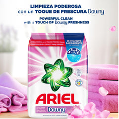 ARIEL primer plano del polvo mostrando textura de fácil disolución y eficacia