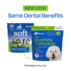 Ark Naturals corte que muestra centro tipo pasta dental, pulido adicional