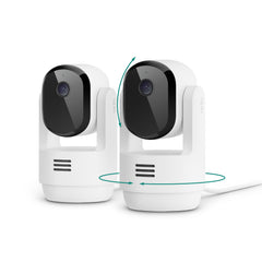 Arlo cámara frontal pack 2 cámaras mostrando diseño compacto y vigilancia continua