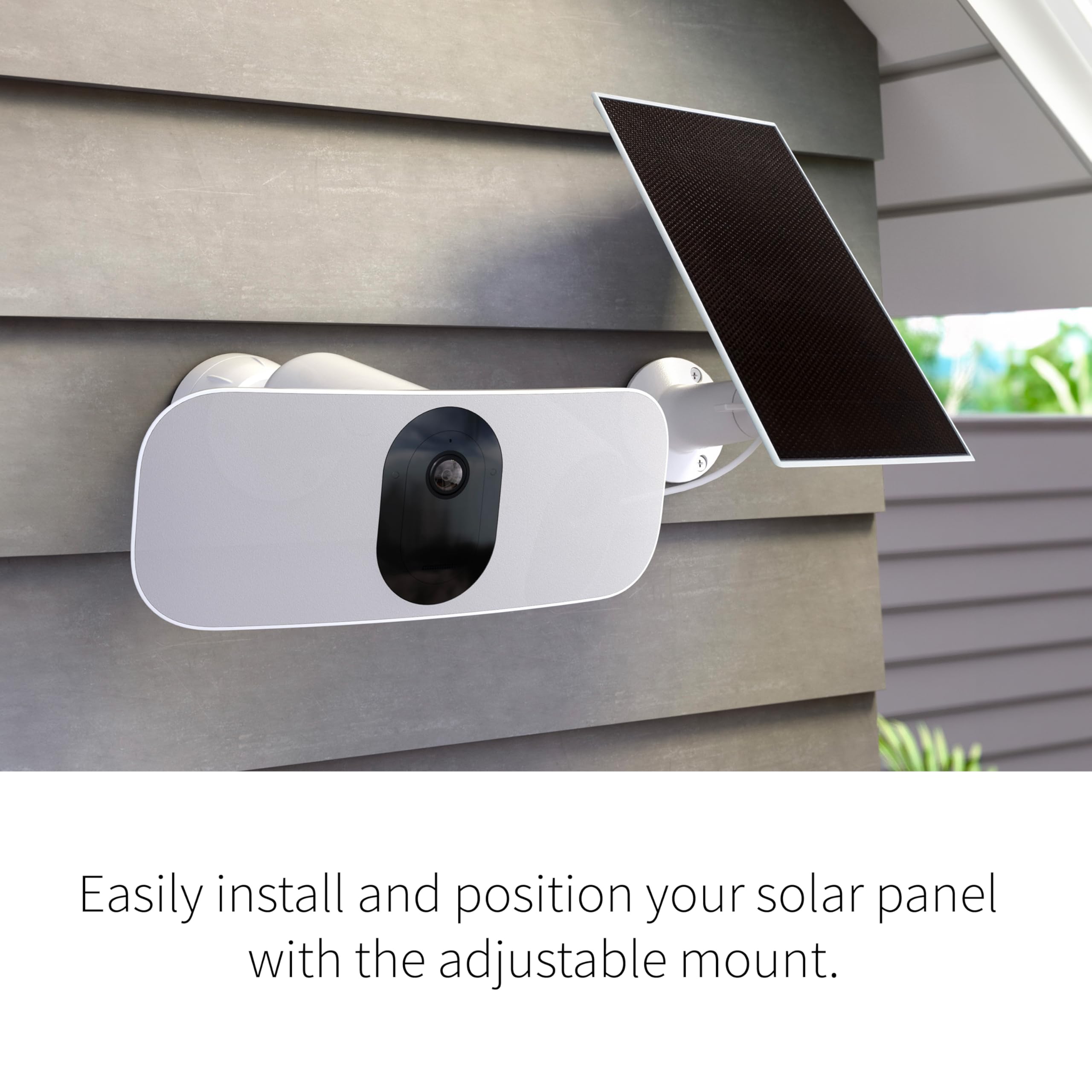 Arlo primer plano del panel mostrando superficie y resistencia climática
