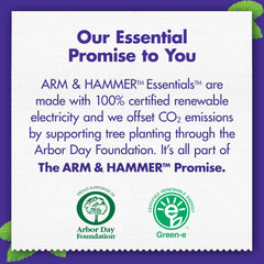 Arm & Hammer etiqueta con lista de ingredientes esenciales claros