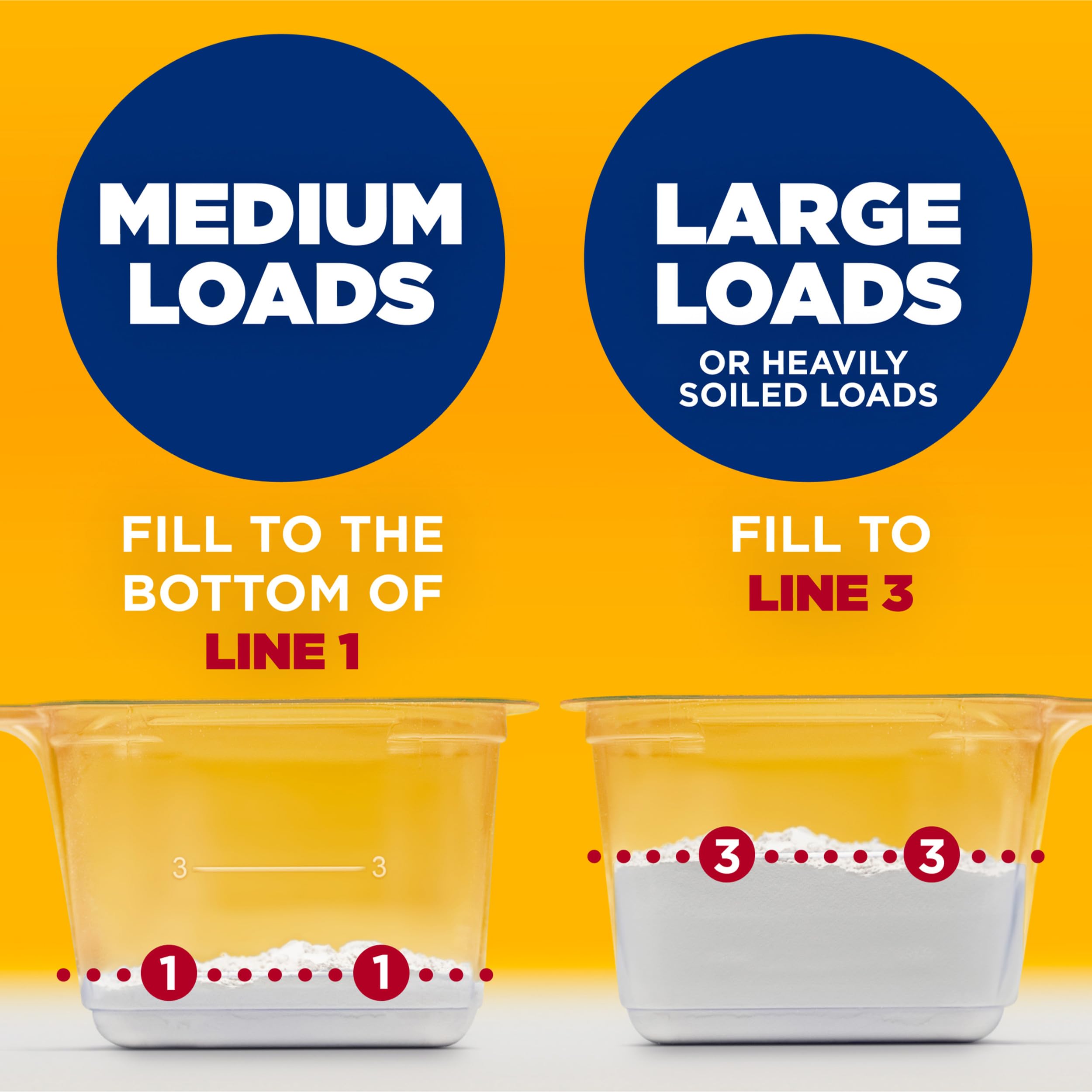 Arm & Hammer comparación de tamaño evidencia 155 lavados para ahorro familiar