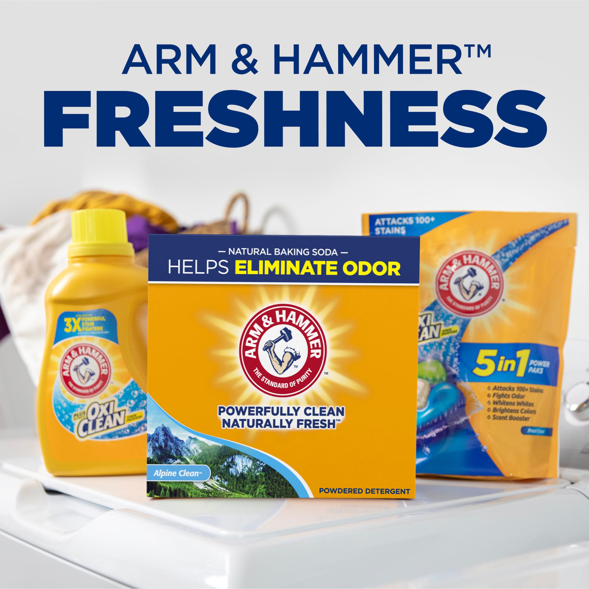 Arm & Hammer ropa limpia al aire libre resultado fresco y fragancia Alpine Clean