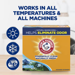 Arm & Hammer textura del polvo en mano evidencia granulado fino que limpia eficazmente