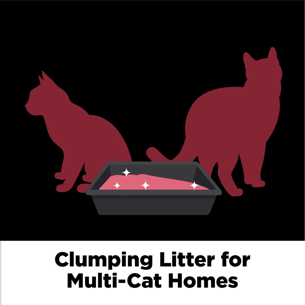 ARM & HAMMER arenero con varios gatos mostrando resistencia multi-gato