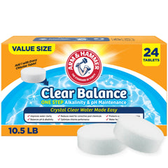 Arm & Hammer empaque frontal mostrando 24 tabletas y facilidad de uso