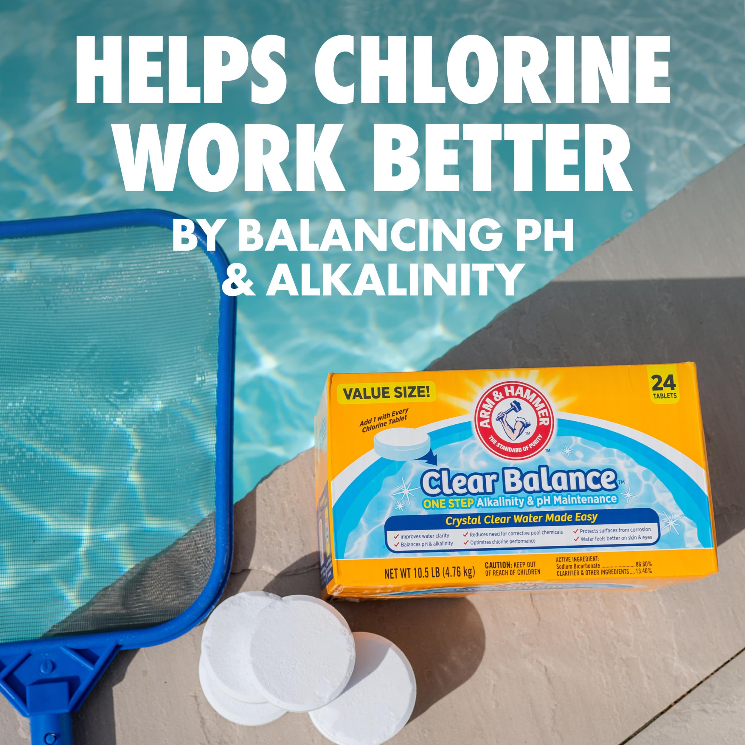 Arm & Hammer tableta en skimmer para mantenimiento continuo del agua