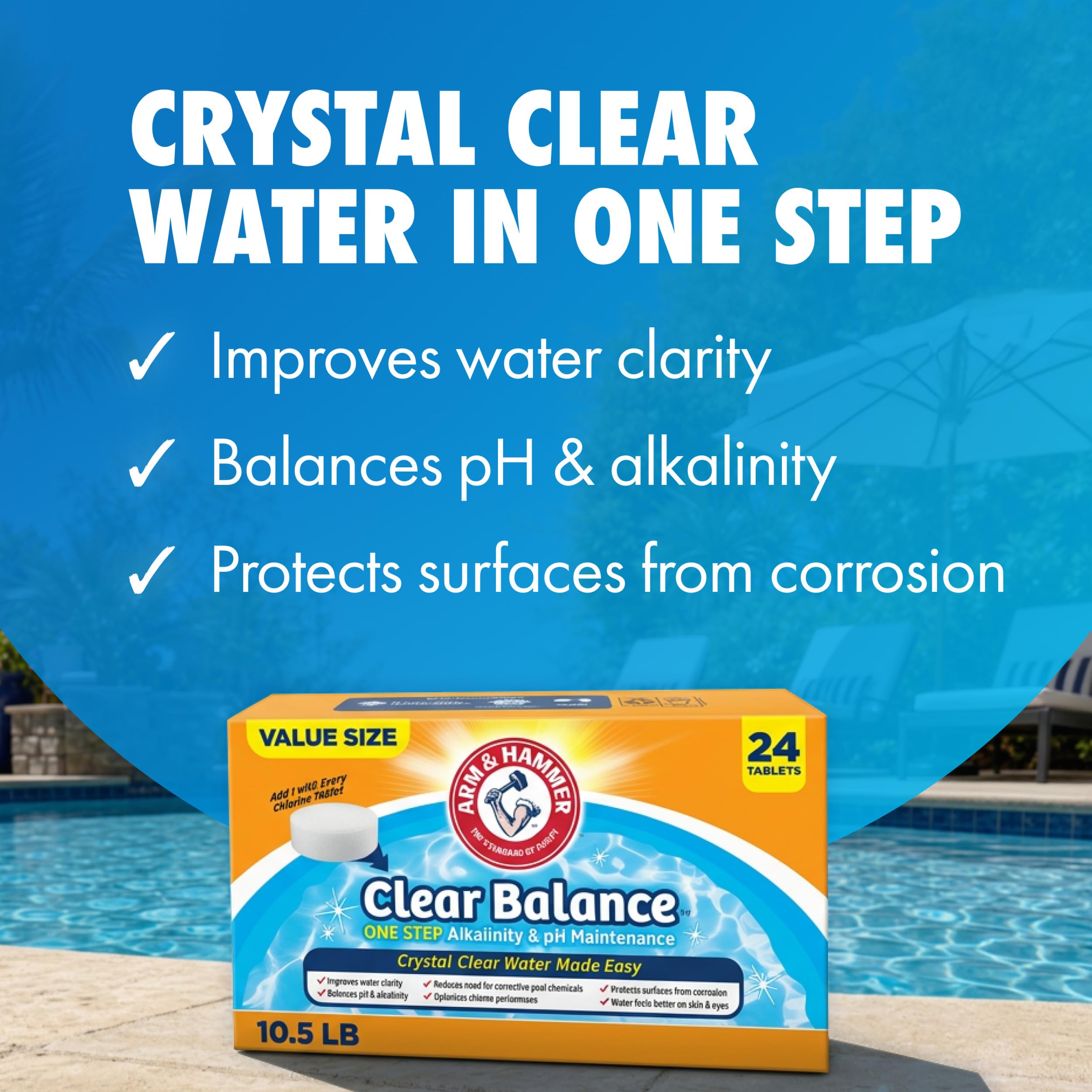 Arm & Hammer tableta en mano lista para colocarse en dispensador
