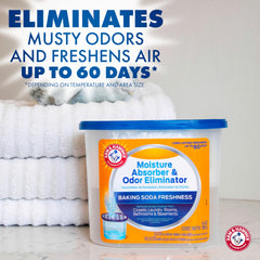 Arm & Hammer primeros planos de cristales que absorben humedad eficazmente
