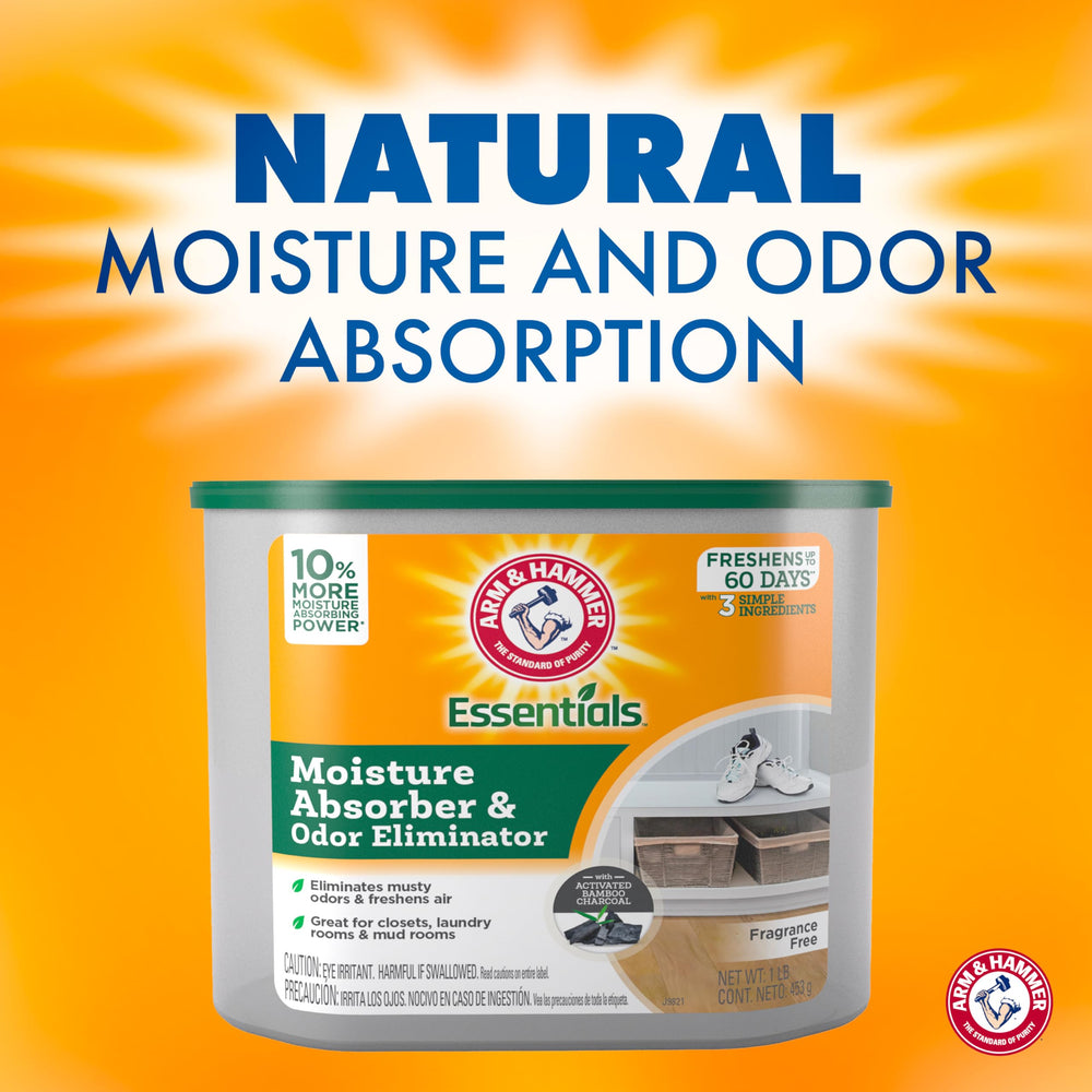 Arm & Hammer colocado dentro de un armario, protege ropa de olor a humedad