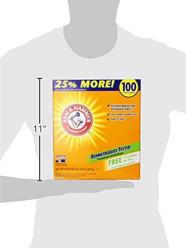 Arm & Hammer detergente en uso dentro de lavadora HE, rendimiento sin exceso de espuma