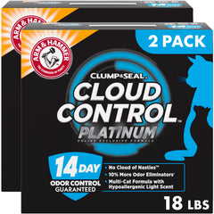 Arm & Hammer frente del envase Cloud Control Platinum, visual limpio y descripción clara