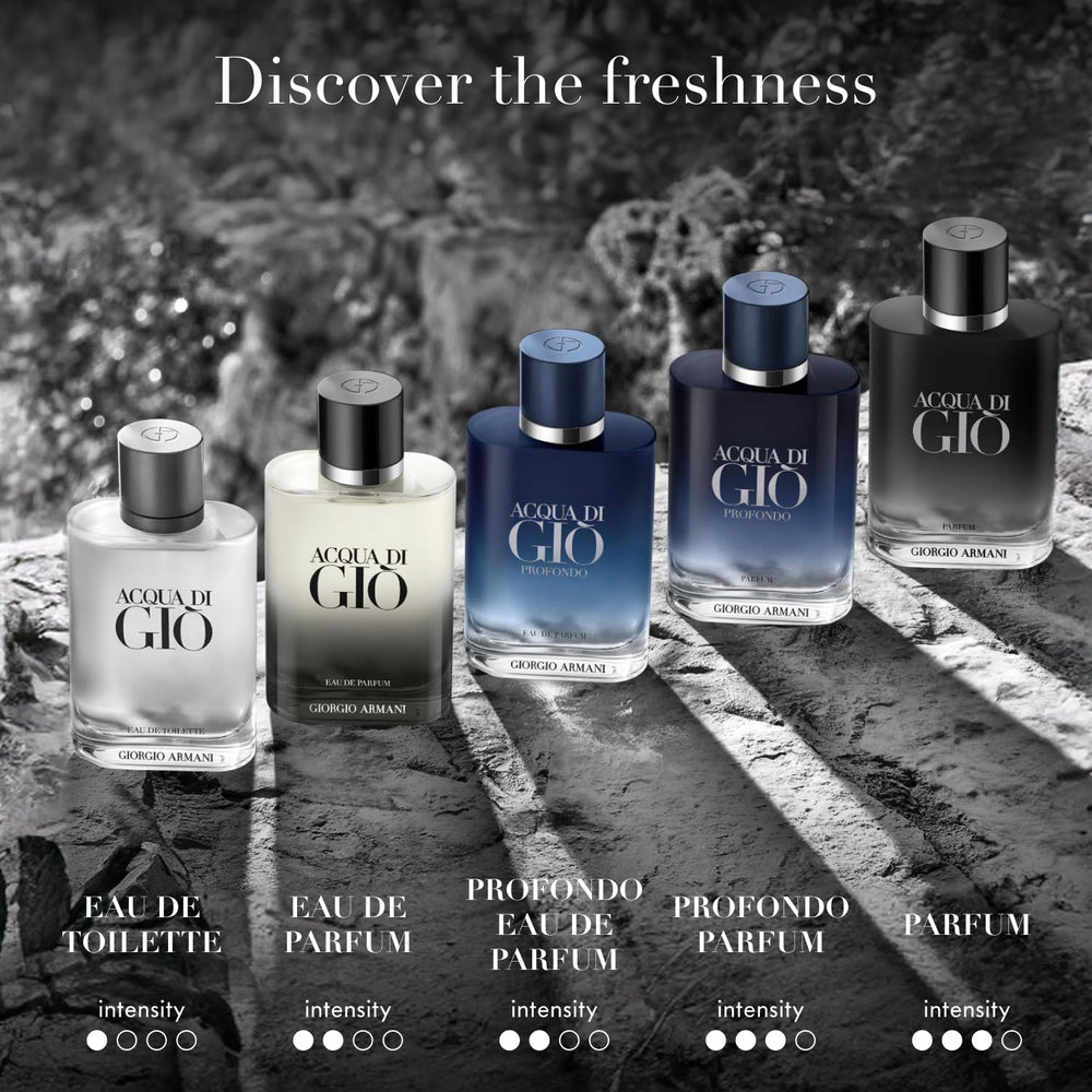 Armani Beauty hombre usando la fragancia para una impresión fresca