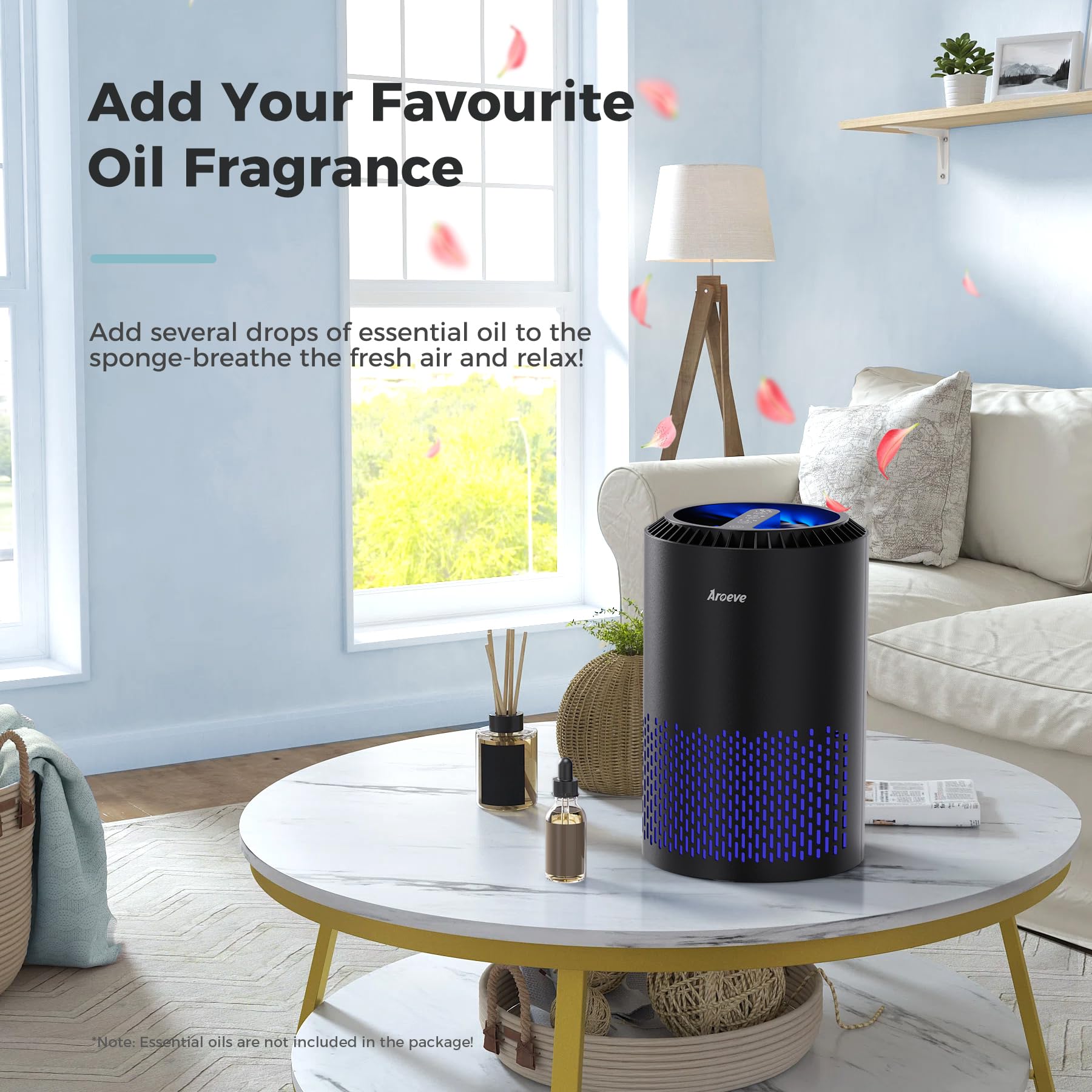 AROEVE almohadilla de aroma con gotas de aceite para ambiente perfumado