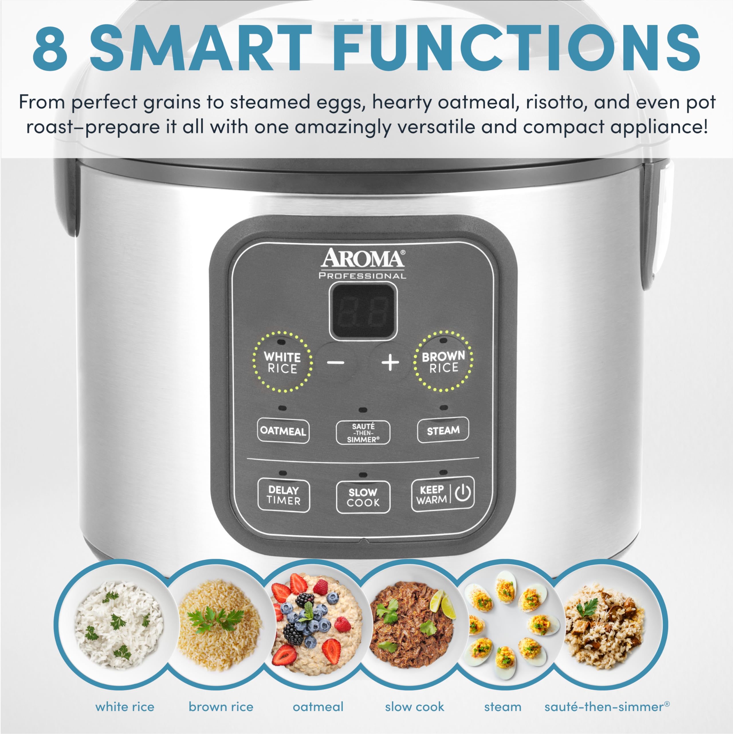 AROMA ARC-994SG panel digital y temporizador programable que facilita cocinar sin supervisión