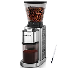 Aromaster vista frontal del molinillo con diseño compacto y controles sencillos