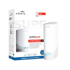 ARRIS Surfboard S33 frontal mostrando diseño compacto y rendimiento