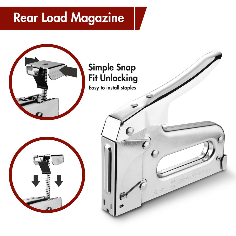 Arrow Fastener grapas T50 en 1/4, 3/8 y 1/2 para múltiples aplicaciones