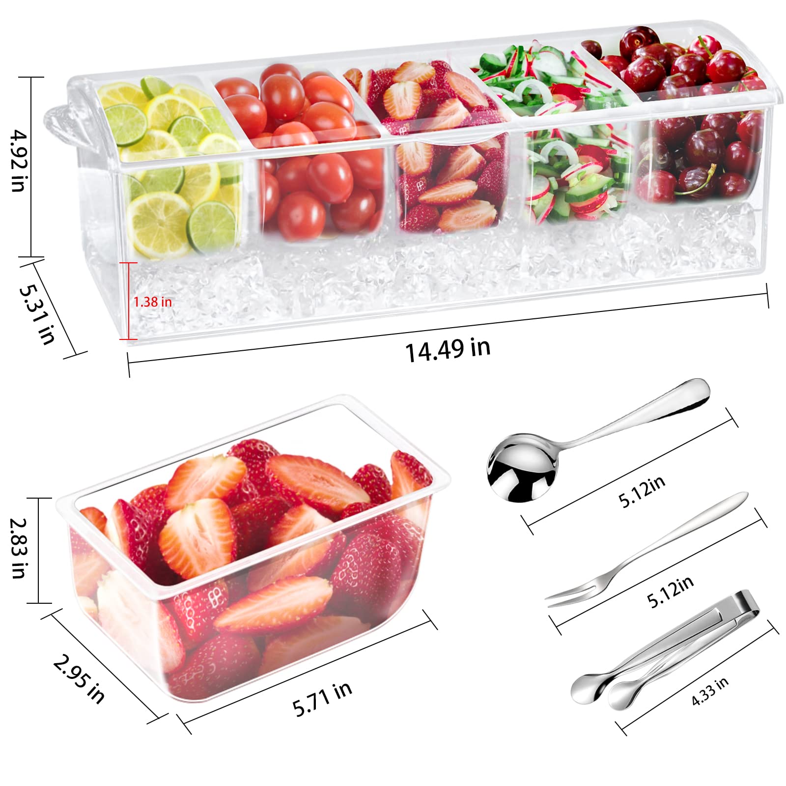 ARSTPEOE included spoons forks and clip neatly arranged for hygienic serving and portion control