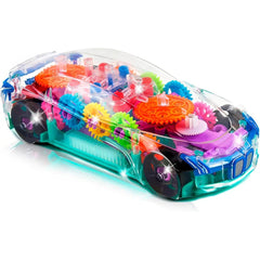 ArtCreativity coche transparente frontal mostrando el diseño y robustez