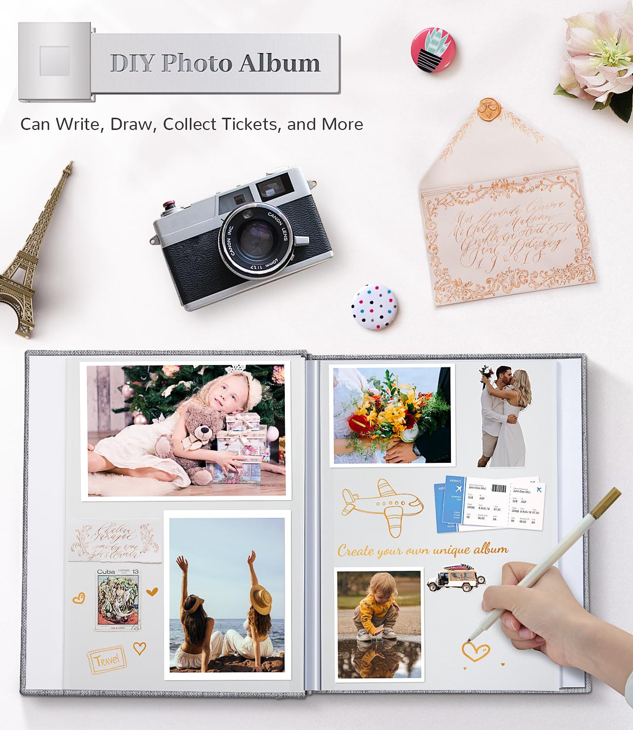 Artfeel espátula y marcador incluidos para aplicar fotos sin burbujas y anotar