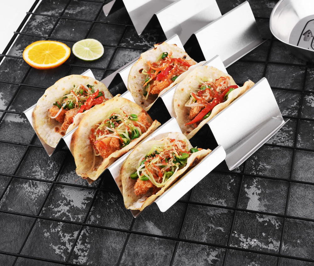 ARTTHOME presentación en fiesta con tacos servidos de forma ordenada