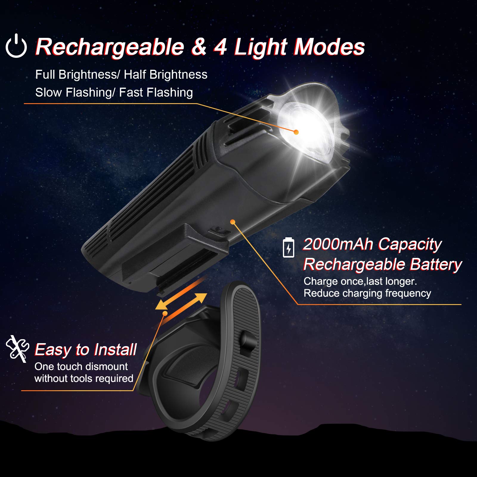 Ascher luz trasera con señal intermitente para seguridad vial