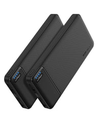 AsperX vista frontal del par de power banks mostrando diseño compacto y capacidad