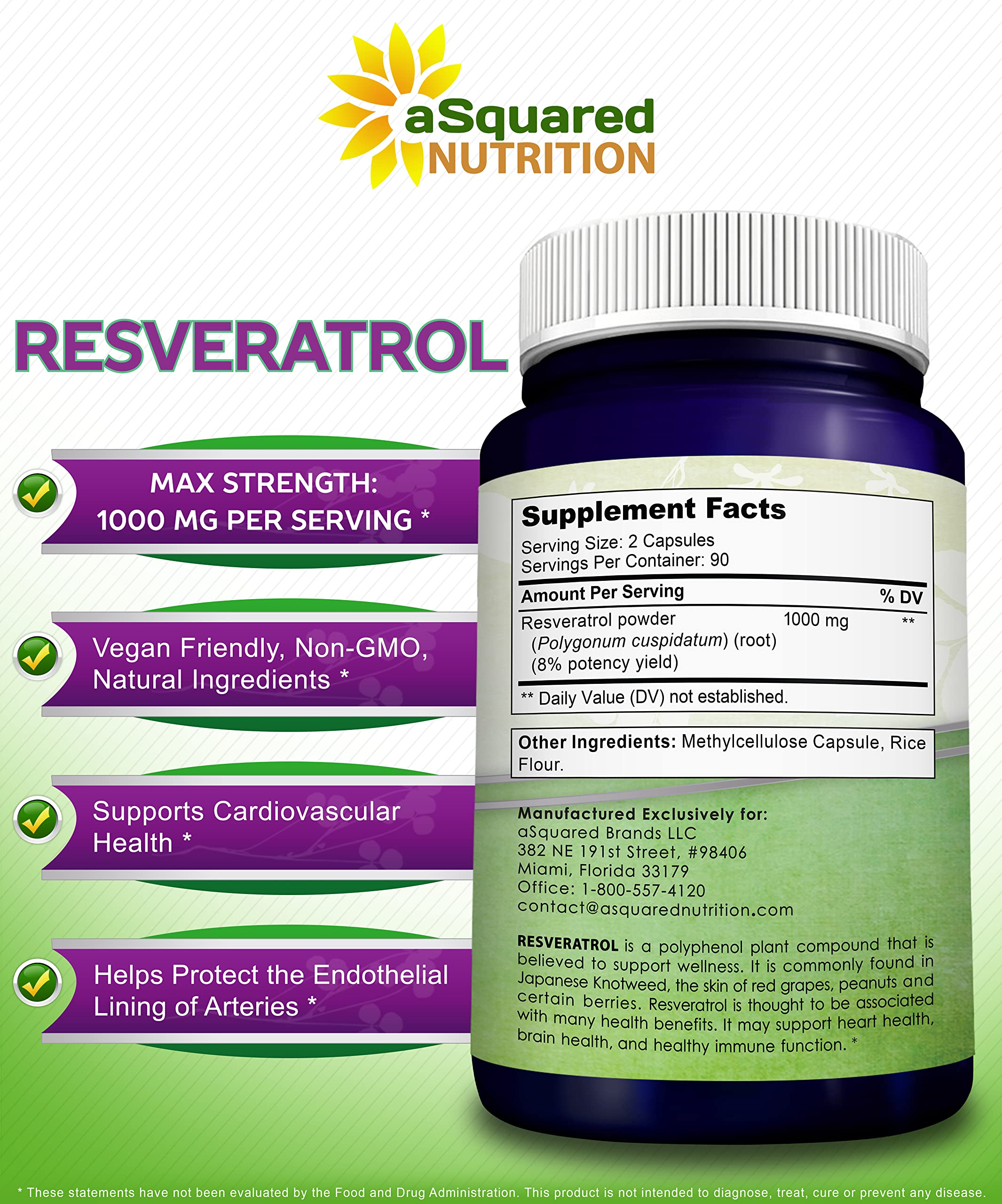 aSquared Nutrition 180 cápsulas distribuidas evidenciando suministro de 90 días
