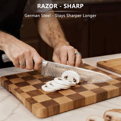 Astercook cuchillo de chef hoja detalle con filo duradero