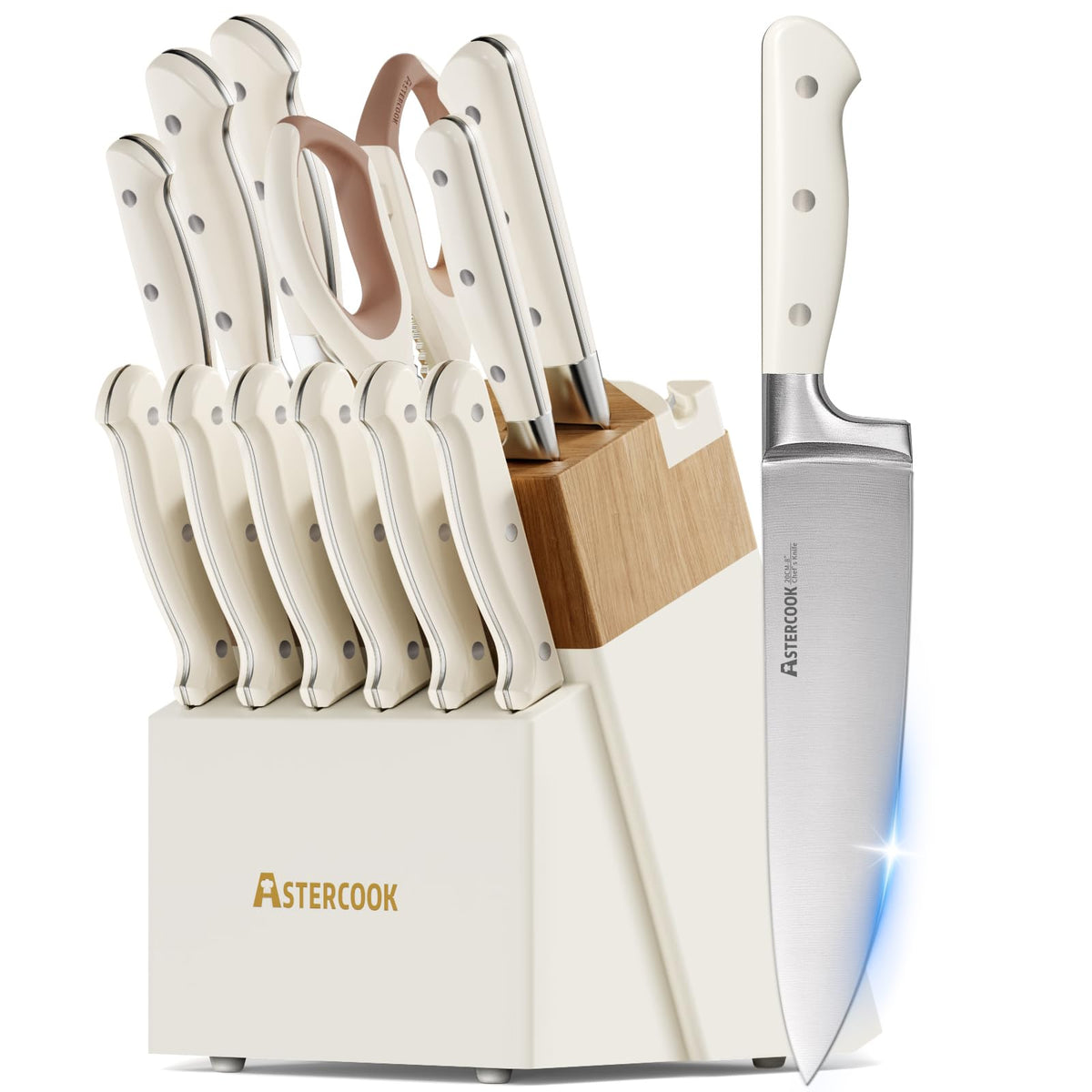 Astercook frente del set en bloque mostrando organización y acceso rápido