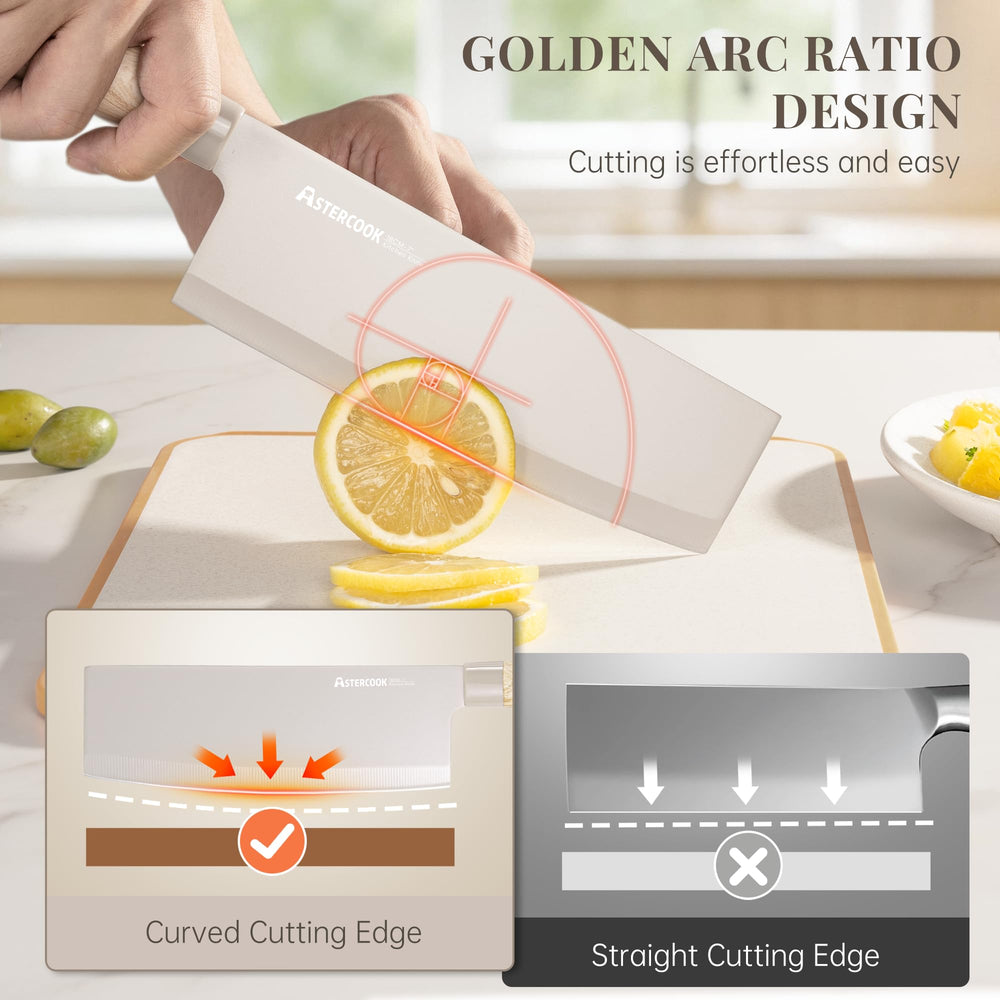 Astercook mango con textura de veta de madera para mejor agarre
