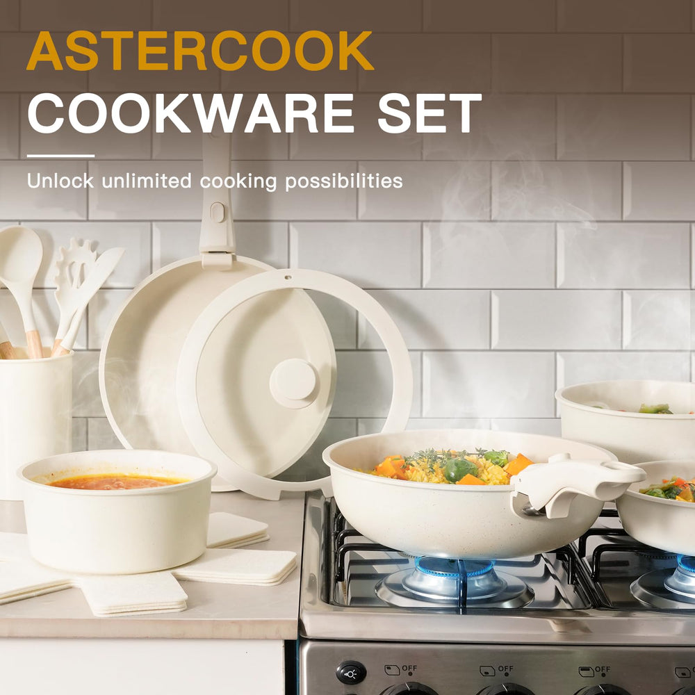 Astercook cocinando en placa de inducción con calor uniforme