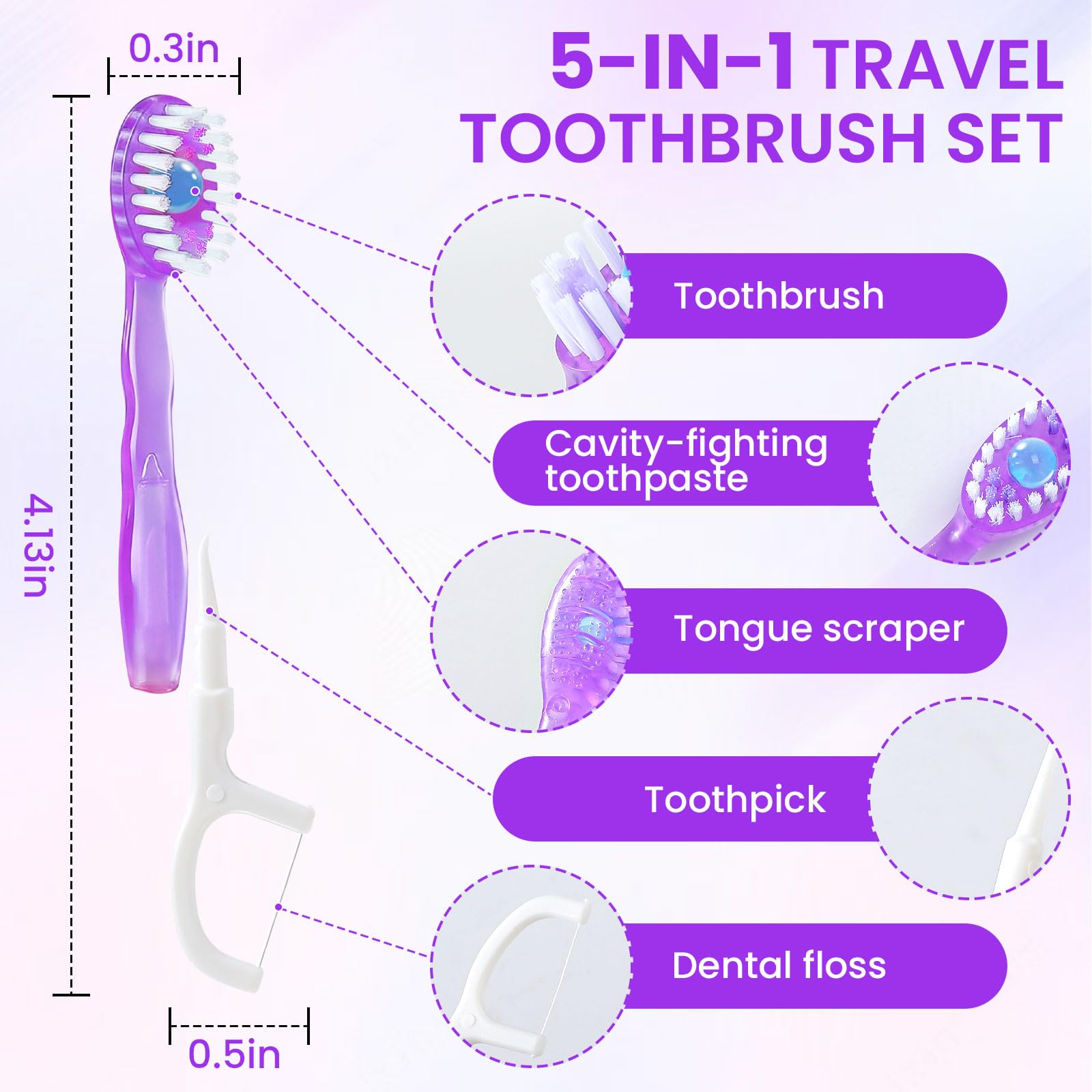 AstrivixDD primer plano del mini cepillo con cerdas suaves y perfil compacto