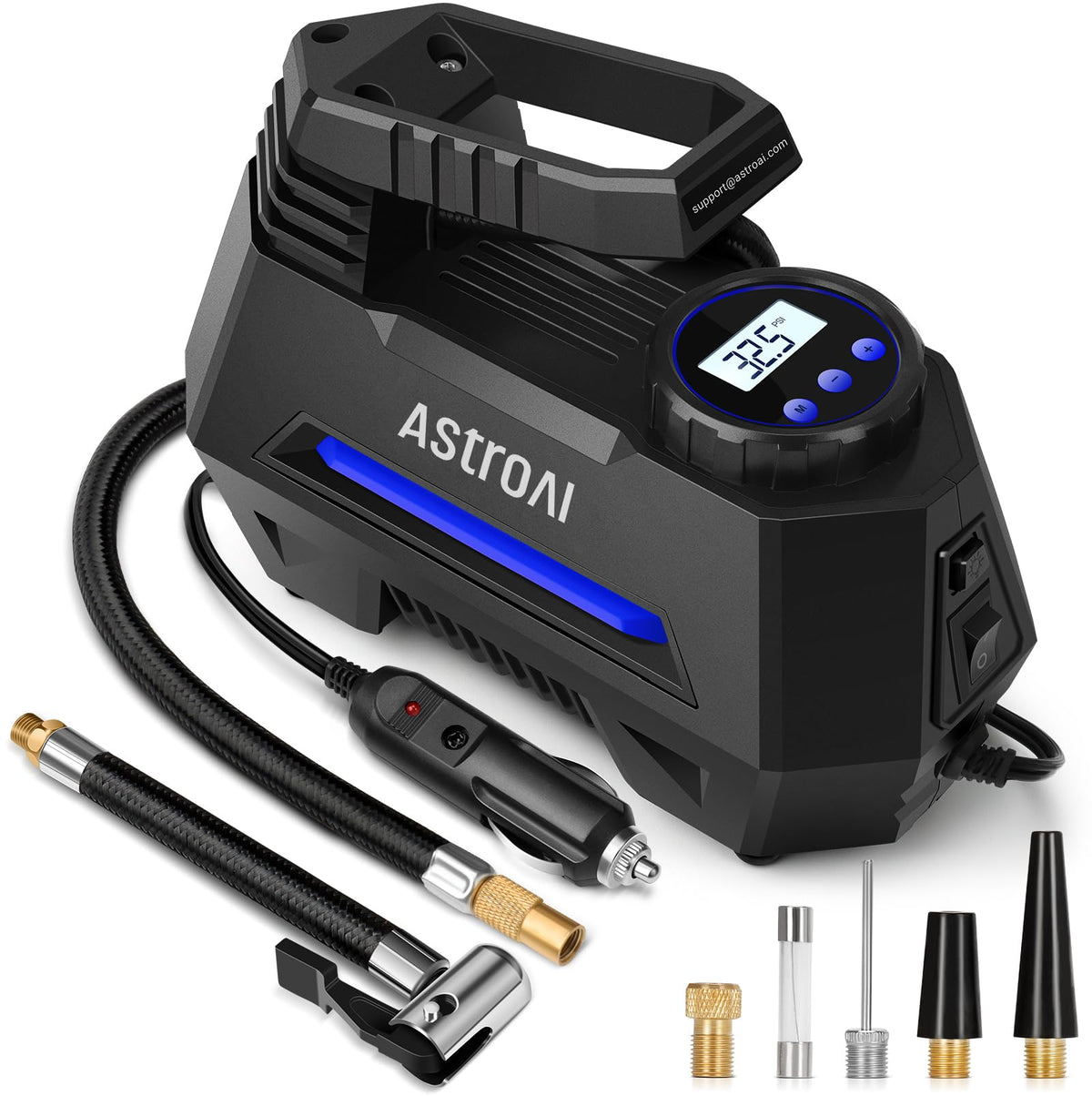 AstroAI AIRUN H vista frontal con diseño compacto y fácil almacenamiento