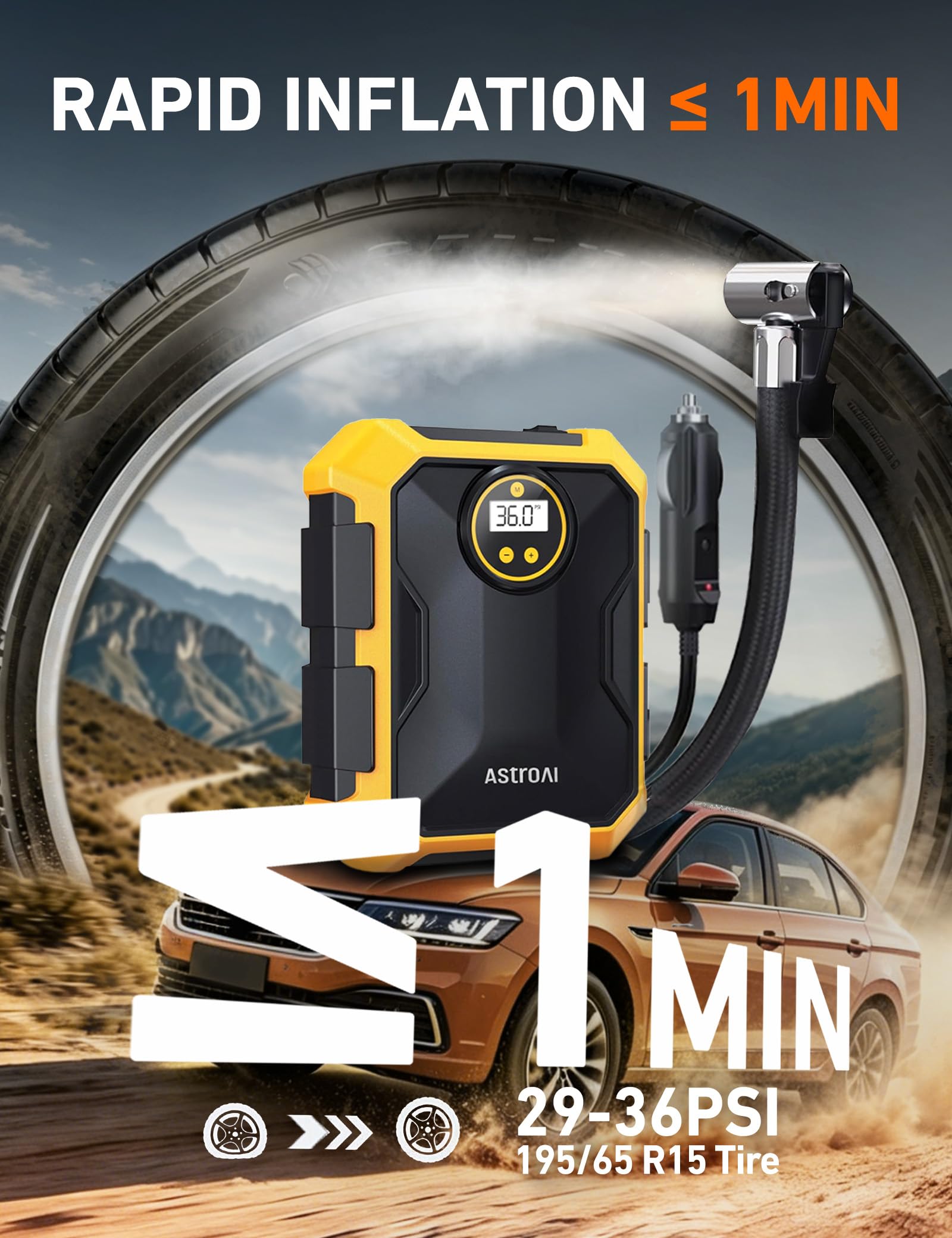 AstroAI pantalla digital y LED iluminada para lectura clara y control preciso