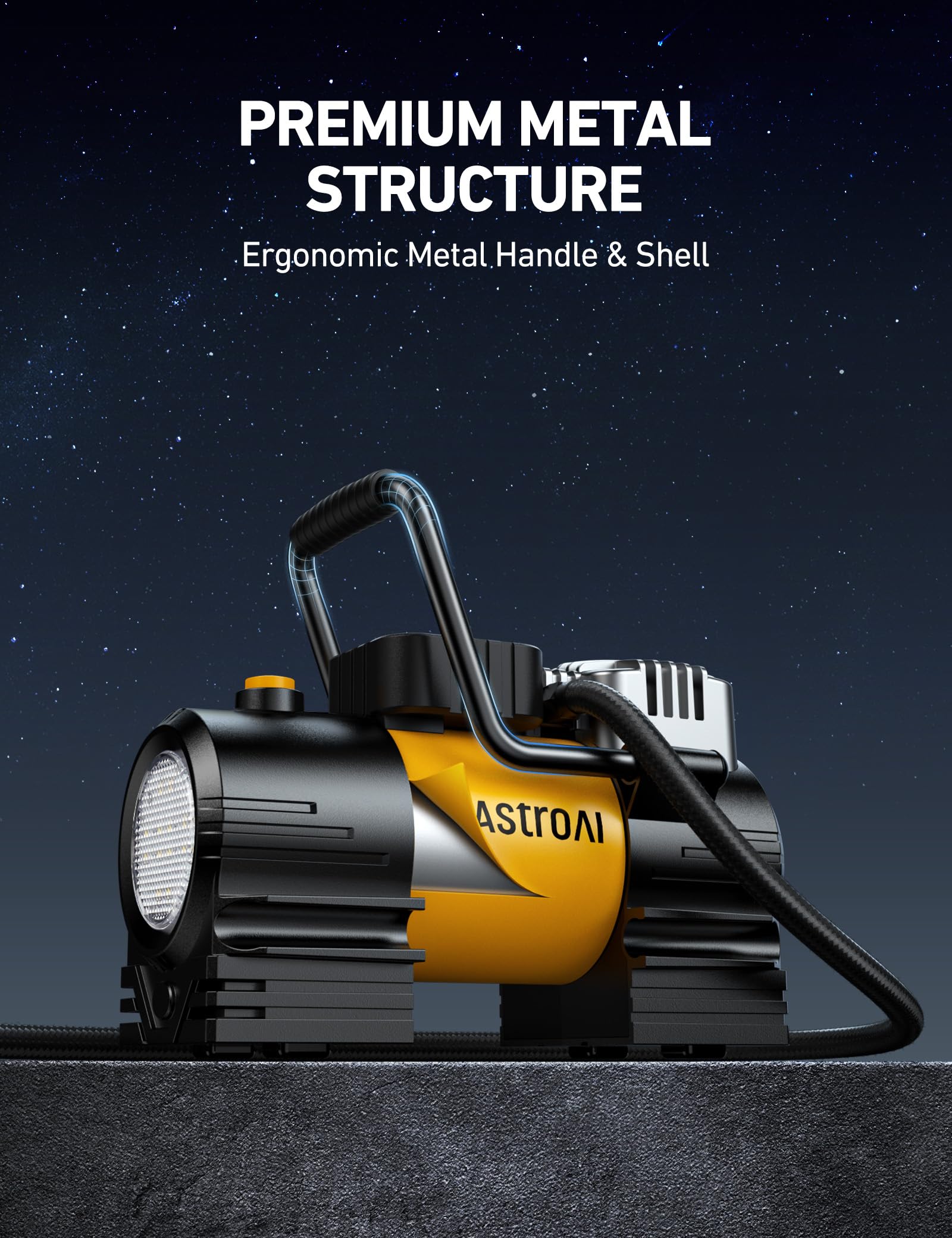 AstroAI pantalla TrueGauge digital mostrando lecturas precisas y rápidas