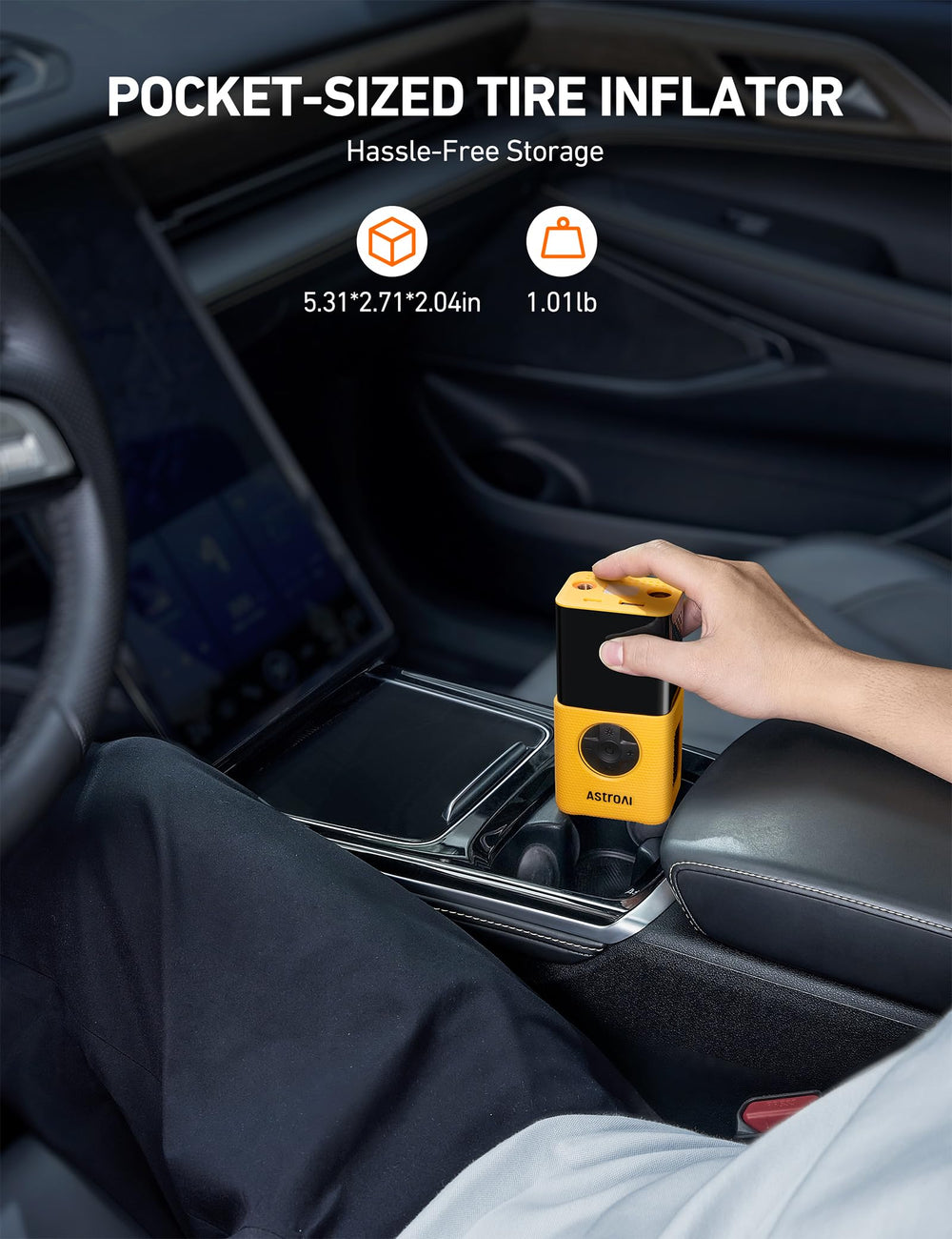 AstroAI L7S detalle de la funda de silicona que protege contra golpes