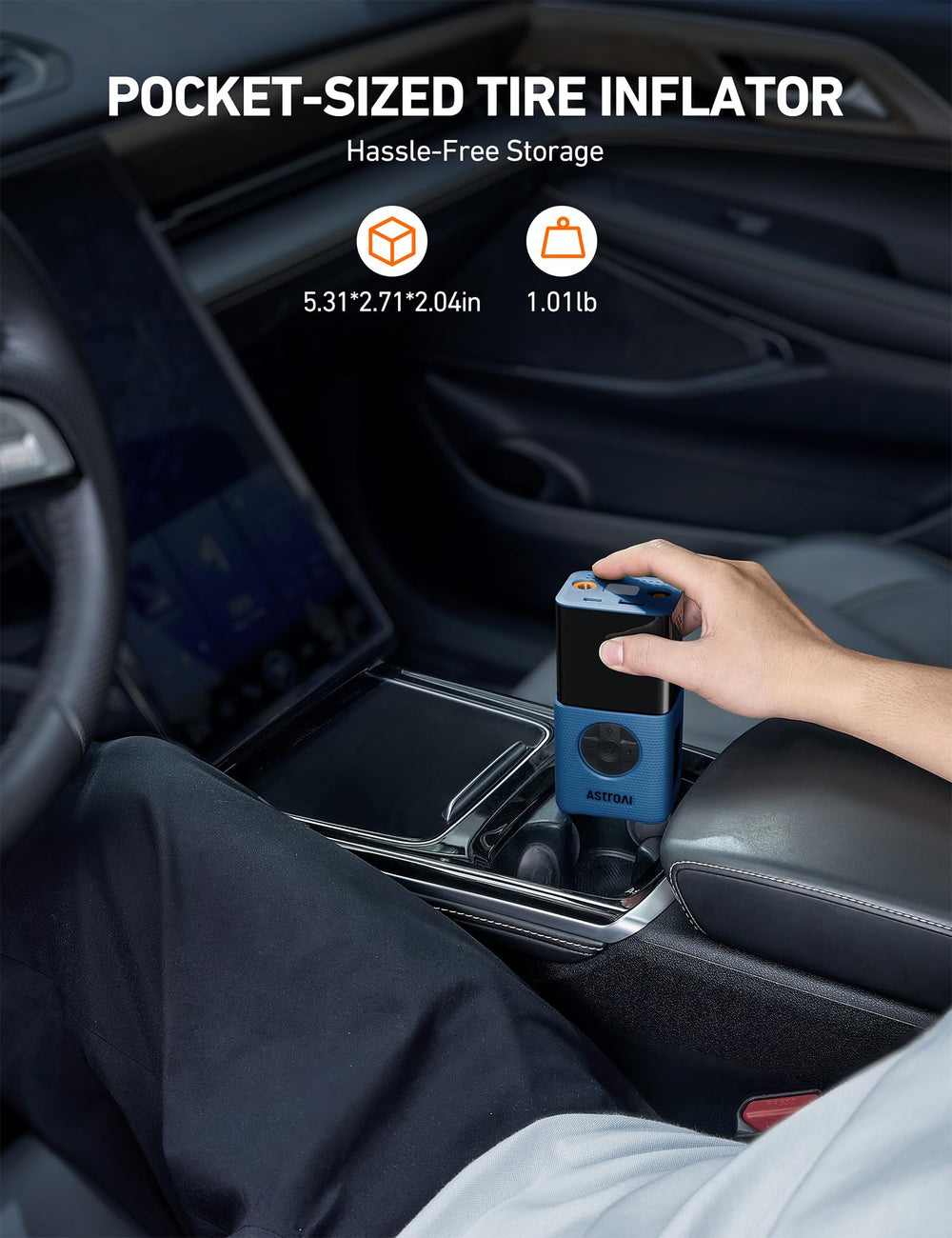 AstroAI L7S detalle de la funda de silicona que protege y mejora agarre