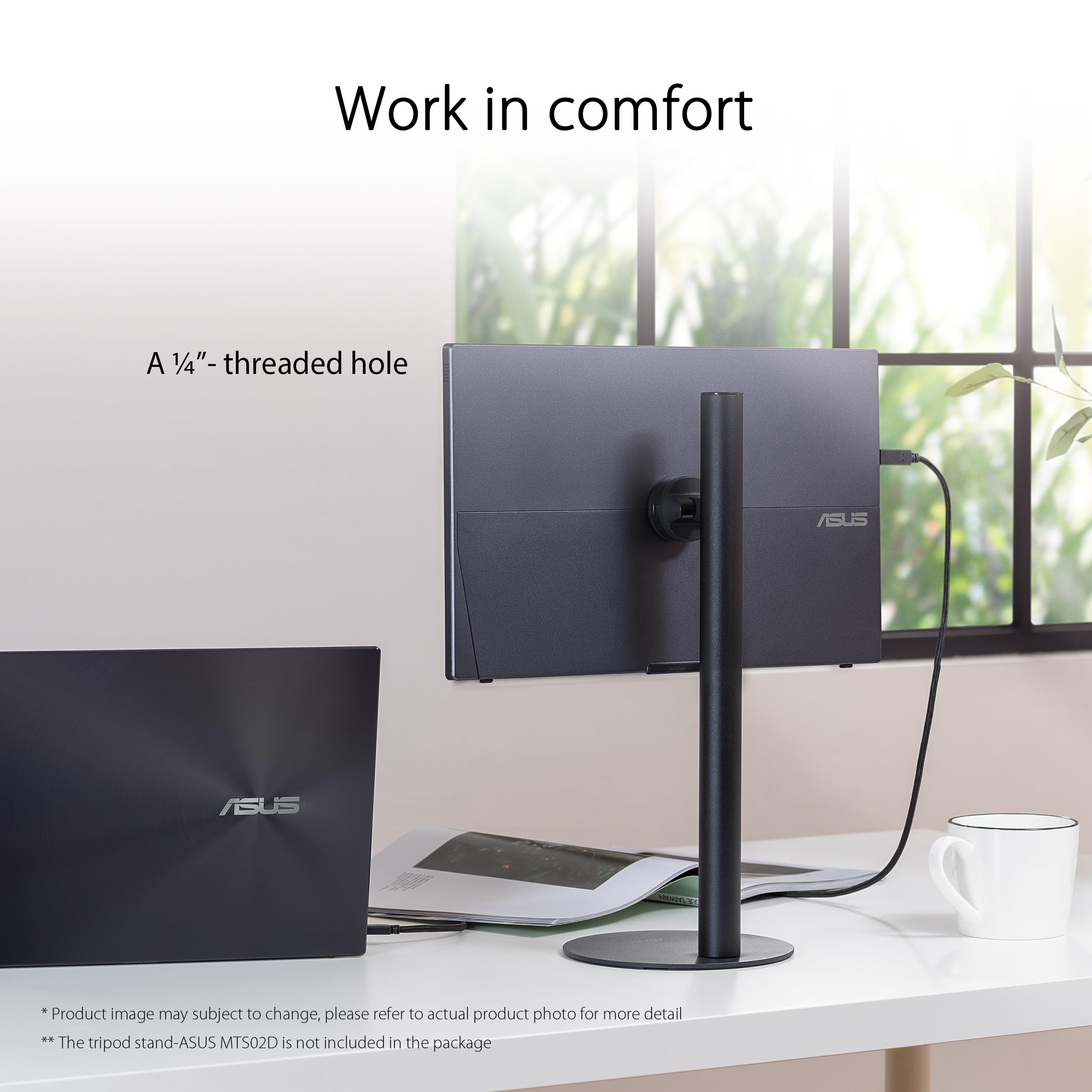 ASUS ZenScreen MB16AHV detalle del recubrimiento antimicrobiano para higiene