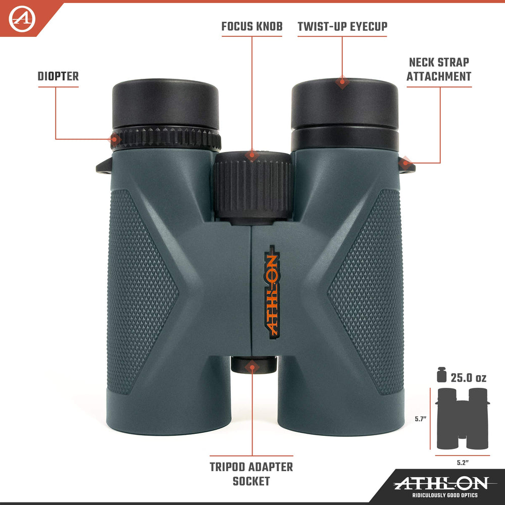 Athlon Optics Midas UHD acompañado de funda protectora para transporte seguro